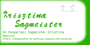 krisztina sagmeister business card